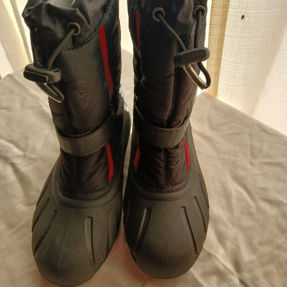 SOREL Black and Red Winter Boots